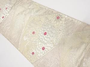 アンティーク　扇に菊・唐草模様織出し袋帯（材料）